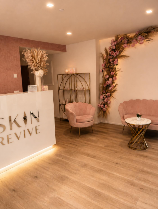 Empfangsbereich im Skin Revive Institut in Zug